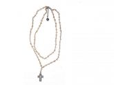 Colar Ambar com Crucifixo Pequeno