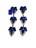 Brinco Azul com Strass
